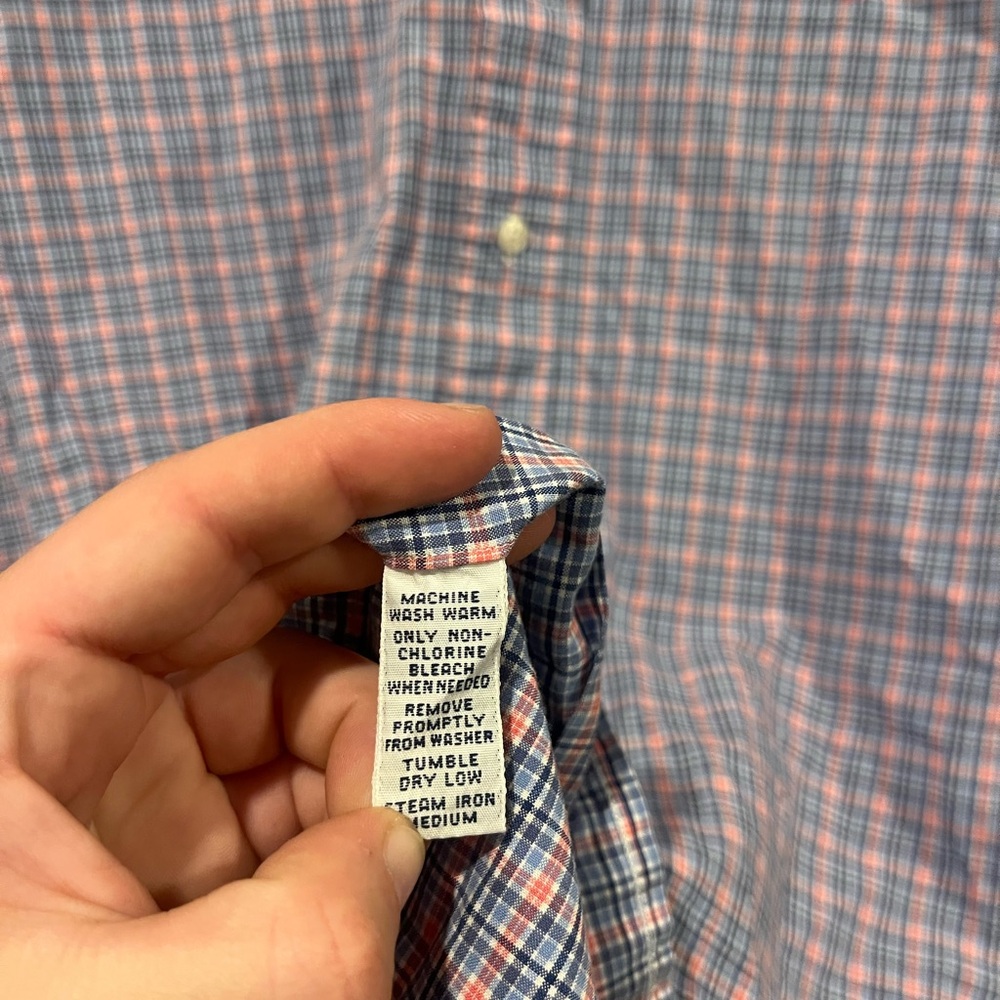 Ralph Lauren Classic Fit Men’s Size Large Button Down Plaid Short Sleeve EUC - Picture 5 of 6